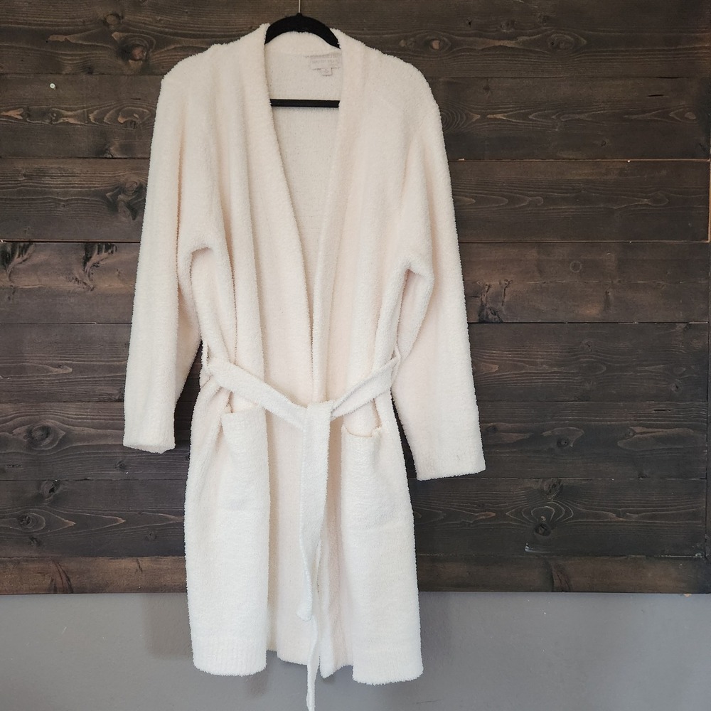 Barefoot Dreams CozyChic Adult Robe Cream White XL Luxury Loungewear Soft